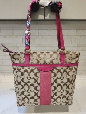 Coach | Bags | Coach Ca57 City Tote In Blocked Signature Canvas In